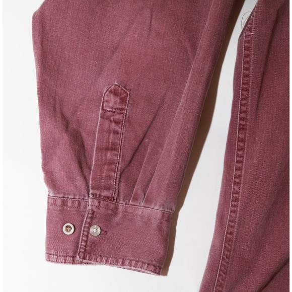 Vtg Red Plaid J Forest & Co Heavyweight 2-Pocket Flannel Button Shirt L Cotton - Picture 4 of 10